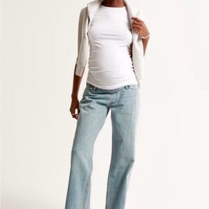Abercrombie & Fitch Maternity Baggy Jeans Light Wash 30/10L